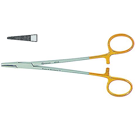 Needle holders with TC, CRILE-WOOD, 15 cm, suture size 4-0 - 6-0
