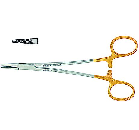 Needle holders with TC, MAYO-HEGAR, 16 cm, suture size 3-0 - 5-0