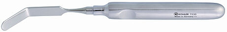 Apicectomy retractor, toothed 45° angled