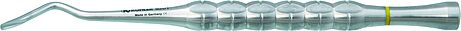 Luxating instrument MINVALUX, 2,5 mm, 16,5 cm,  bajonet shape, yellow, TRINOVO