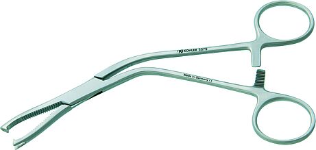 Bone holding forceps DINGMANN 19 cm, strongly curved