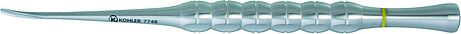 Luxating instrument MINVALUX, 2,5 mm, 16,5 cm,  curved, yellow, TRINOVO