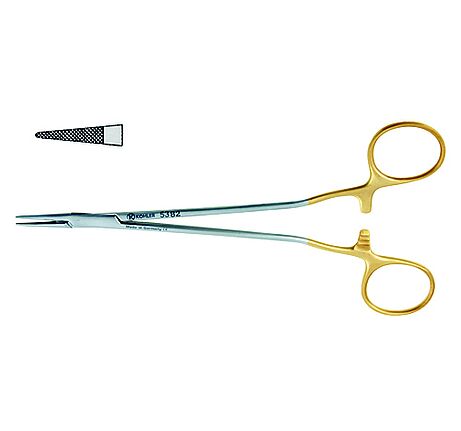 Needle holders with TC, MICROVASCULAR, 14 cm, extremely delicate