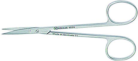 Scissors IRIS, curved, pointed, 11,5 cm