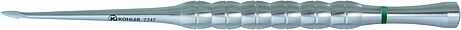 Luxating instrument MINVALUX, 4,0 mm, 16,5 cm,  curved, Bernard shape, green, TRINOVO