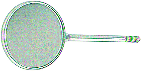 Mouth mirror, plan, Rhodium, Ø 22 mm
